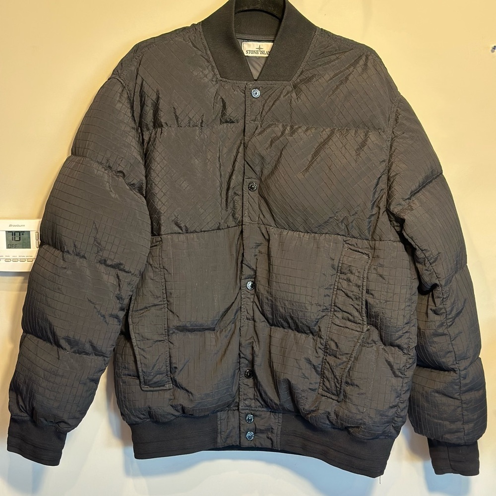 Stone Island Charcoal Puffer Jacket
